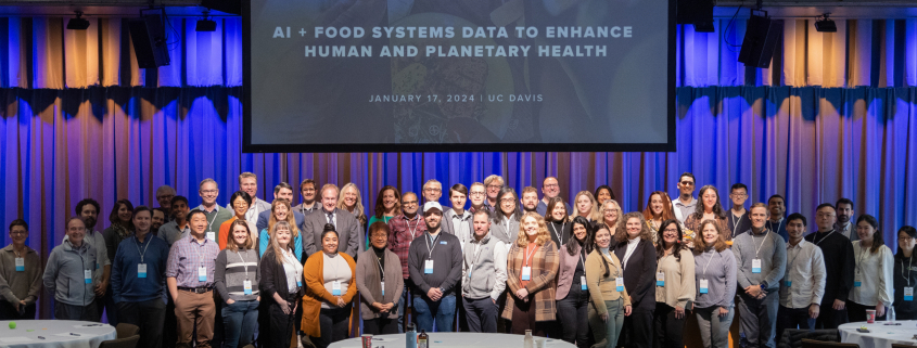 Participants from the AI and Food Systems Data event, standing for a group photograph